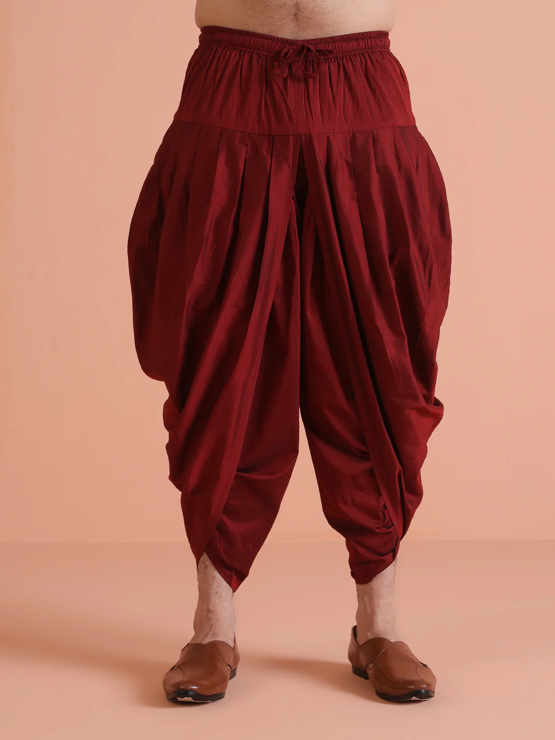 Men Black Solid Kurta Indowestern Dhoti Set - Image 6
