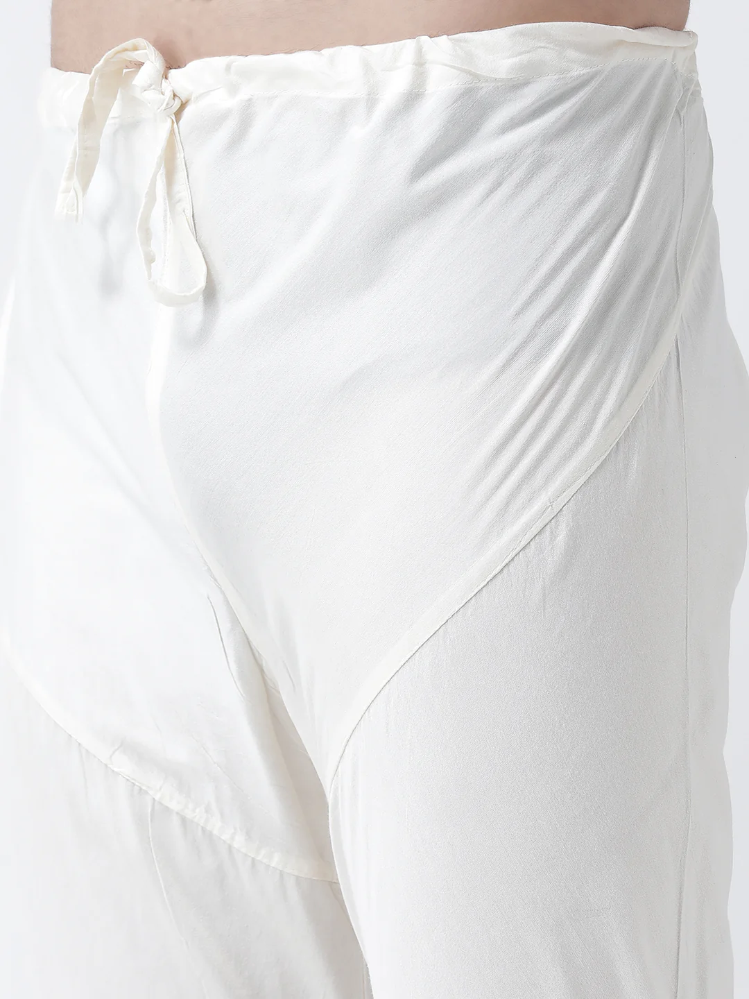 White Printed Jacket Kurta Churidar Set - Image 7