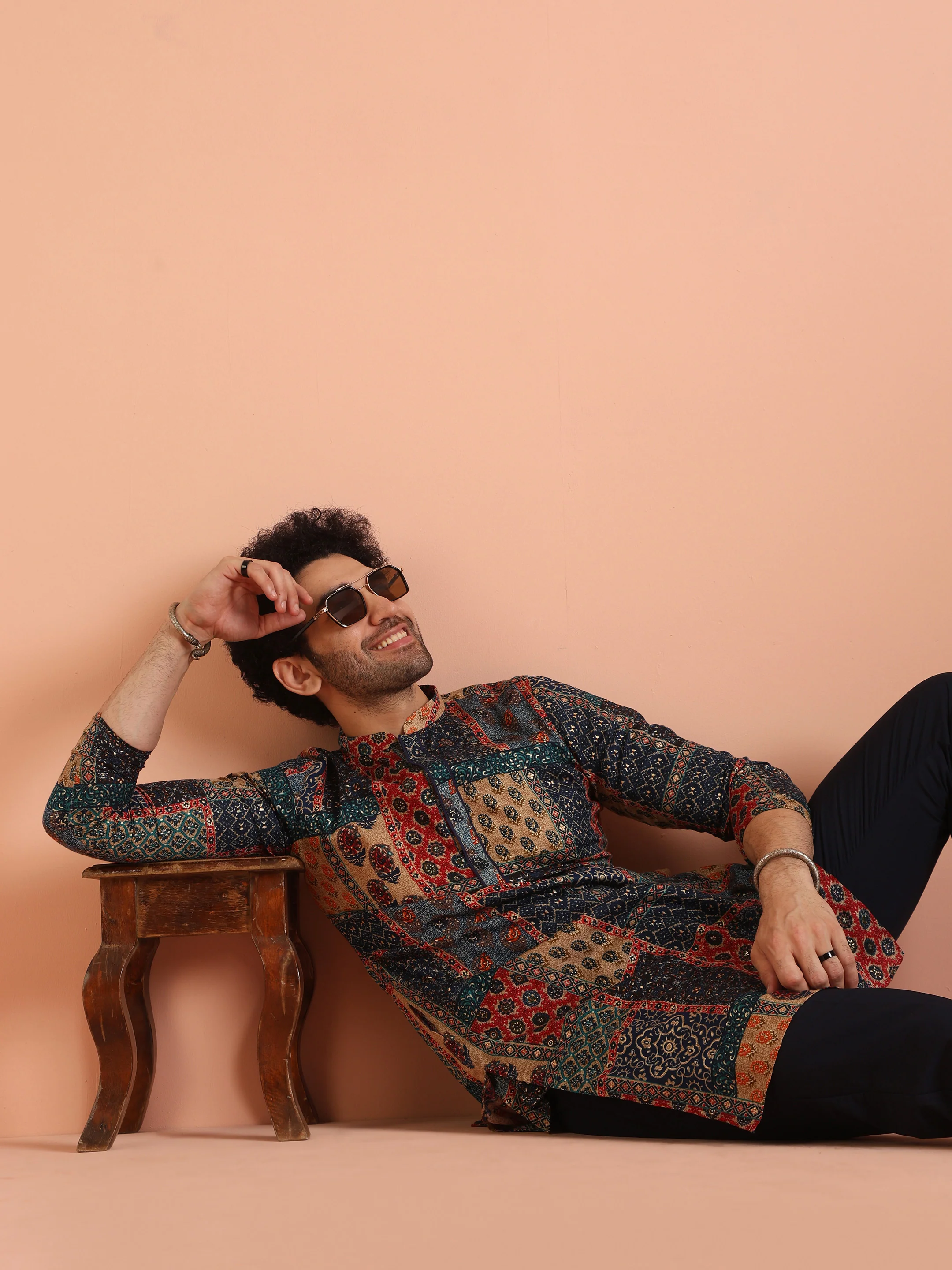 Multi Color Cotton Printed Kurta - Image 7