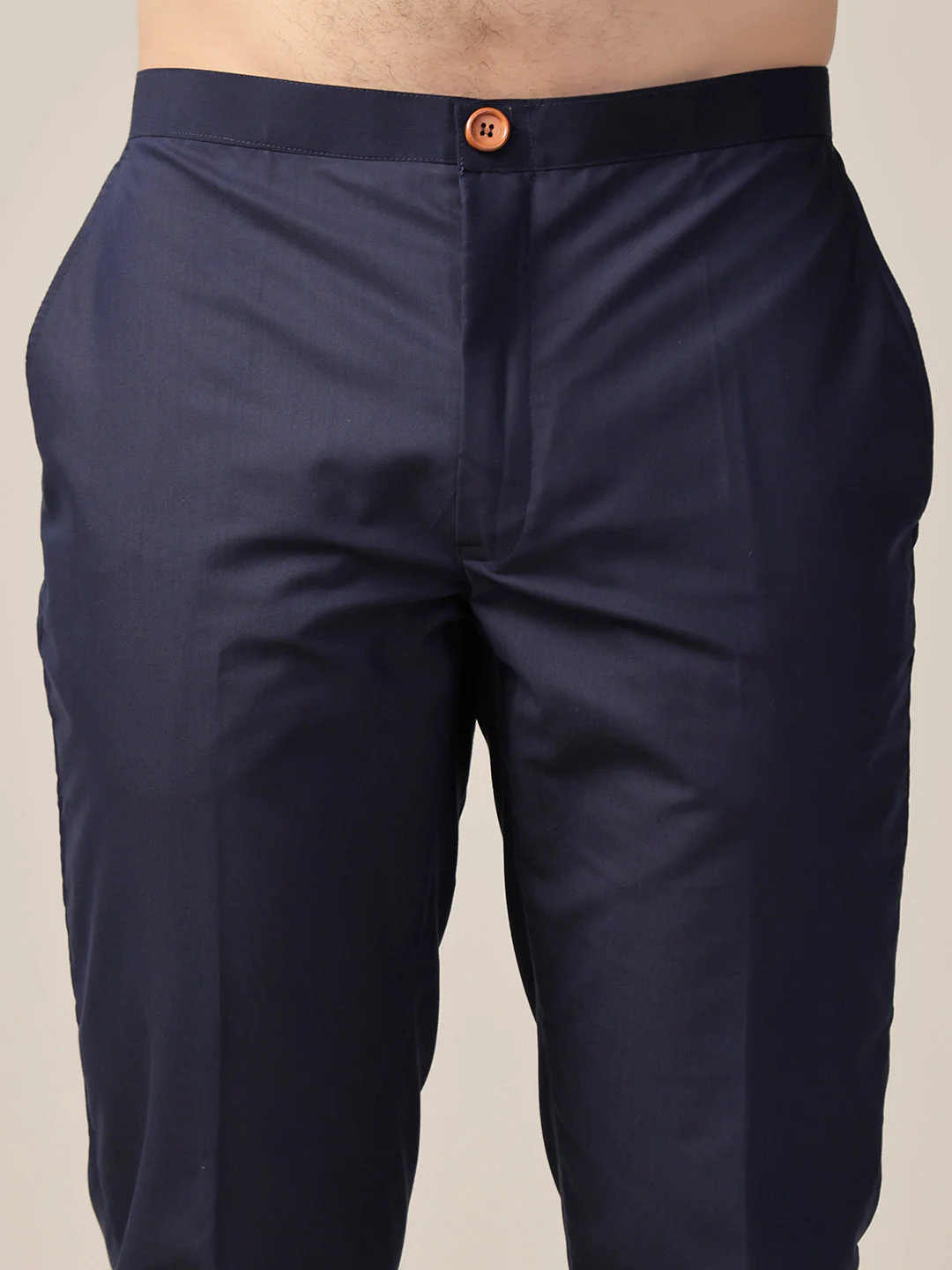 Navy Blue Silk Blend Metallic Jacket Kurta Trouser Set - Image 11